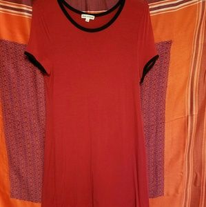 Red tunic with black